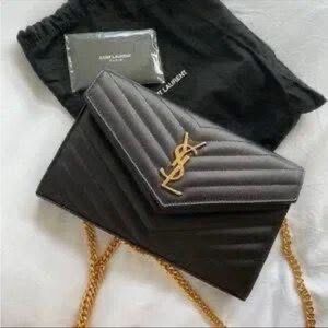 Black leather crossbody